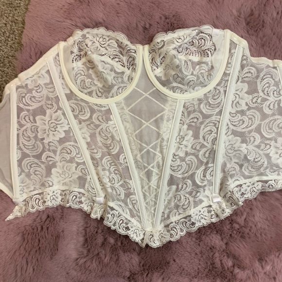 Lingerie-Bustier, Corset, white Lace, Gossard, 36Cc - Picture 6 of 14